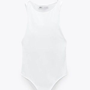 White Zara halter bodysuit